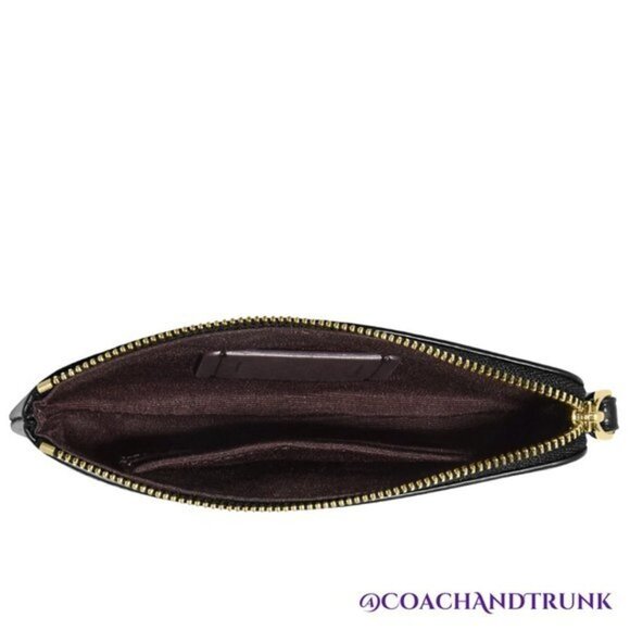 COACH Disney X Coach Leather Corner Zip Wristlet With Evil Queen Motif NWT - Picture 5 of 10
